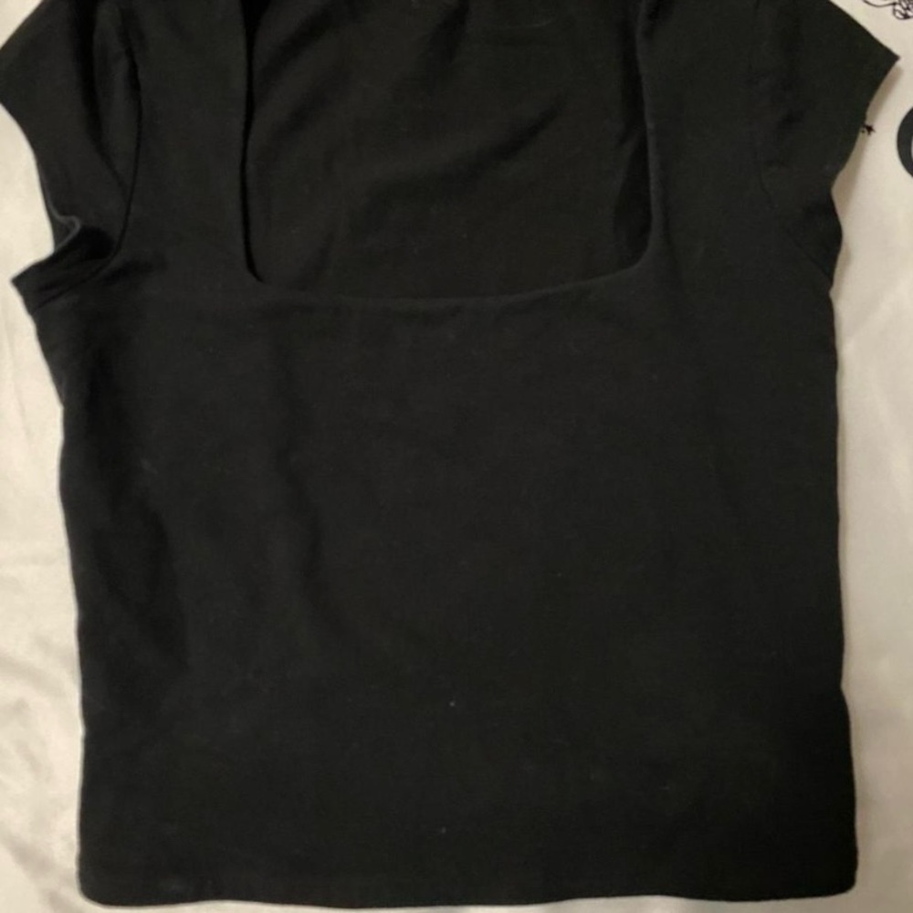 small black garage square cut shirt